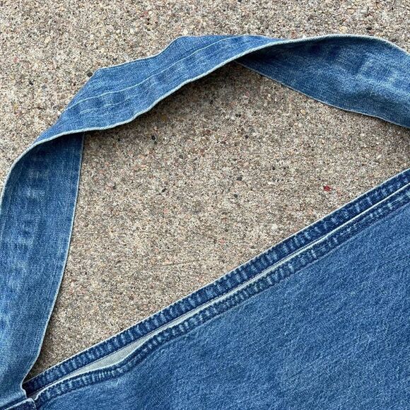 90s Vintage Giant Oversized XXL Denim Jean Tote Bag - Picture 2 of 2